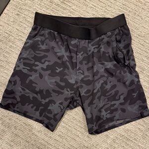Men’s Black Camouflage Athletic Shorts